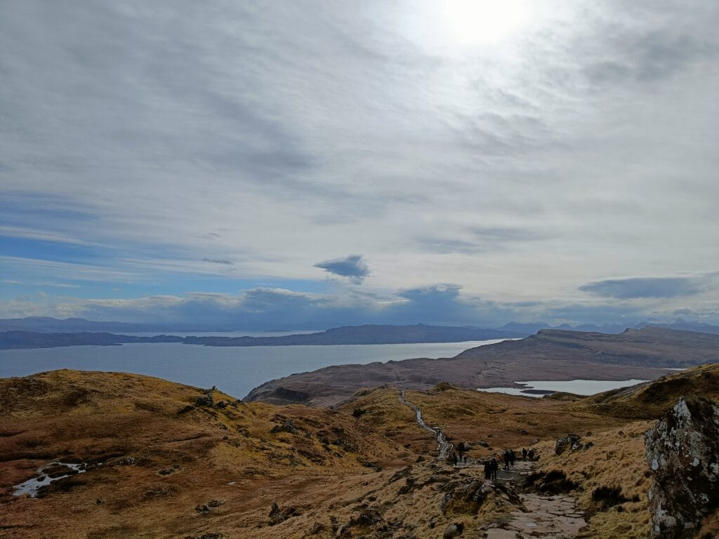 Vistas The Old Man of Storr Skye Vistas de la ruta del Old Man of Storr