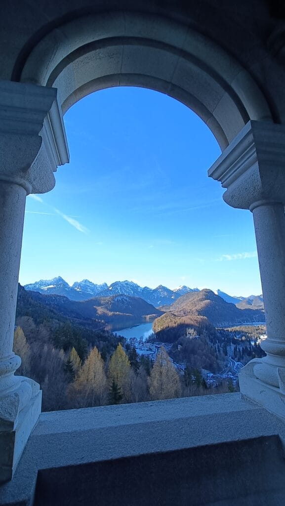 Castillo de Neuschwanstein por dentro: vistas desde el mirador